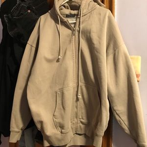 Brandy Melville Tan Christy Zip up